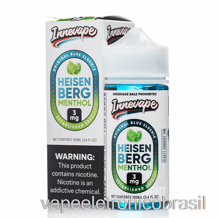 Vape Recarregável Heisenberg Mentol - Innevape E-líquidos - 100ml 6mg